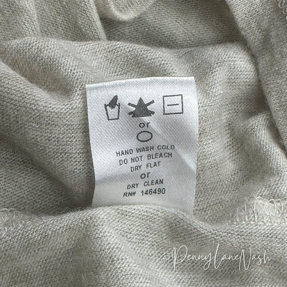 Pursue Draped Open Front Cardigan Sweater Medium M Cream - Picture 8 of 10
